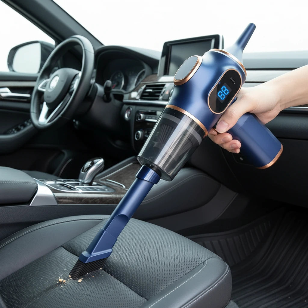 Aspirateur Voiture Sans Fil – Puissant & Portable