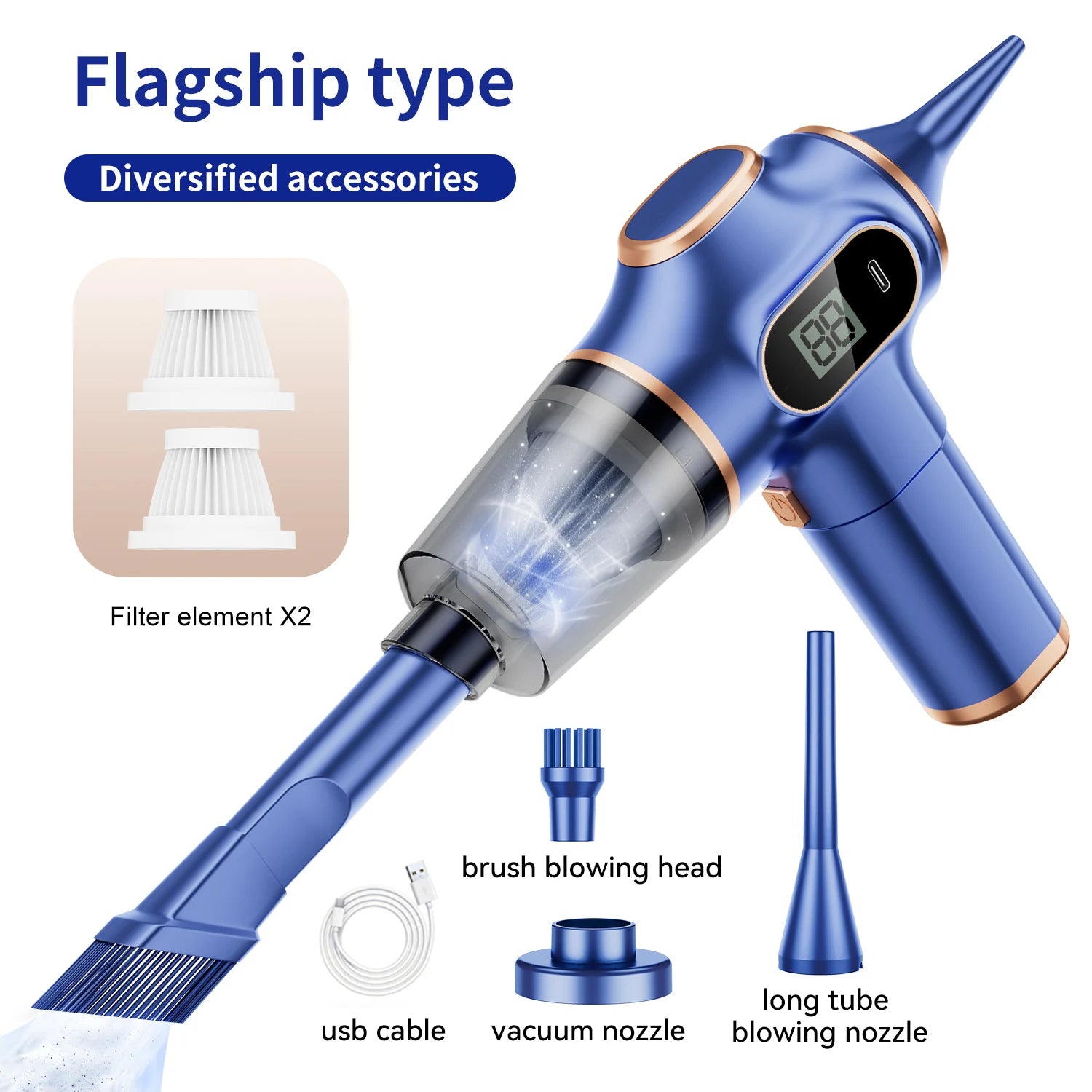 Aspirateur Voiture Sans Fil – Puissant & Portable