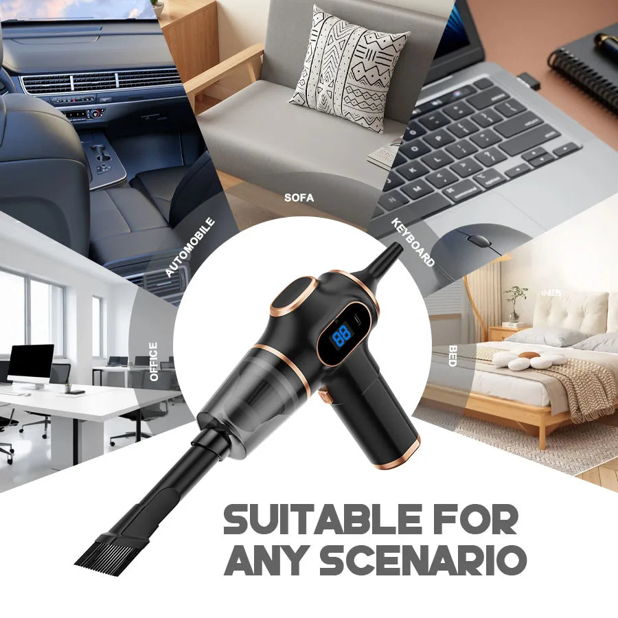 Aspirateur Voiture Sans Fil – Puissant & Portable